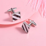 Copper Enamel Retro Pattern Cufflinks Wedding Jewelry