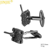 Tank Shape Metal Cufflinks for Men French Shirt Cuff Button