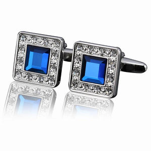 Men's Enamel Crystal Cufflinks High Wedding