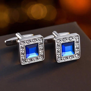 Men's Enamel Crystal Cufflinks High Wedding