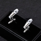 Spiral Tube Men's Silver Cufflinks
