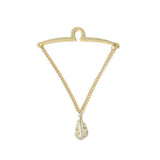 Golden Leaf Tie Clip Shirt Concealed Button No Trace Ties Clips