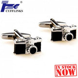 Camera Cufflink Cuff Link Set, 2 Pairs