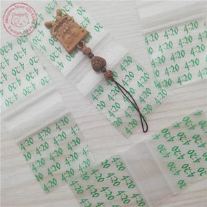 100pcs Jewelry Zip Lock Bags Green DIY Packaging Display Sealed Bag 2x2