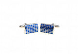 Purple Enamel Check Copper Men Cufflinks Wholesale
