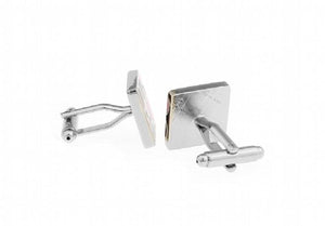 Pink Enamel Water Drop Copper Cuff Links