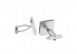 Pink Enamel Water Drop Copper Cuff Links