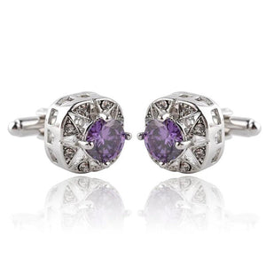 Men's Rhinestone Cufflinks Woman's Wedding Studs