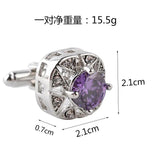 Men's Rhinestone Cufflinks Woman's Wedding Studs
