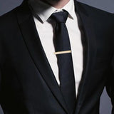 B36D Men Brass Golden Tie Necktie Clip Clasp Wedding Engraved Tie Bar Clips