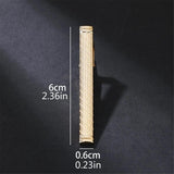 B36D Men Brass Golden Tie Necktie Clip Clasp Wedding Engraved Tie Bar Clips