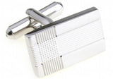 Silver Square Copper Material Men Cufflinks Wholesale Retail