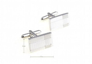 Silver Square Copper Material Men Cufflinks Wholesale Retail
