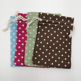 10pcs Colorful Dot Jewelry Gift Bags Drawstring Pouches