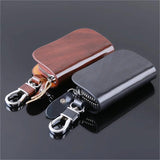 Vintage Leather Wallet Men Key Holder Zipper Key Case Bag