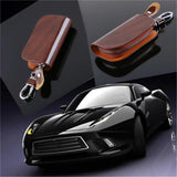 Vintage Leather Wallet Men Key Holder Zipper Key Case Bag