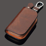 Vintage Leather Wallet Men Key Holder Zipper Key Case Bag