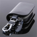 Vintage Leather Wallet Men Key Holder Zipper Key Case Bag
