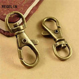 10pcs Antique Bronze Retro Lobster Swivel Clasp for Key Ring Necklace Chain DIY