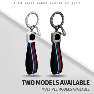 Business Metal PU Leather Car Keychain for Men or Women Key Ring Holder