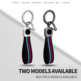 Business Metal PU Leather Car Keychain for Men or Women Key Ring Holder