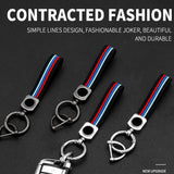 Business Metal PU Leather Car Keychain for Men or Women Key Ring Holder