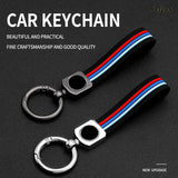 Business Metal PU Leather Car Keychain for Men or Women Key Ring Holder