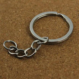 20pcs Antique Bronze Key Rings 60mm Long Key Chains Split Rings KeyChains