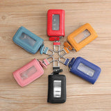 Leather Car Key Bag Wallet Key Rings Holder Many Colors