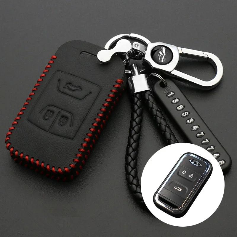 Colorful Leather Car Key Case For Chery Tiggo Arrizo