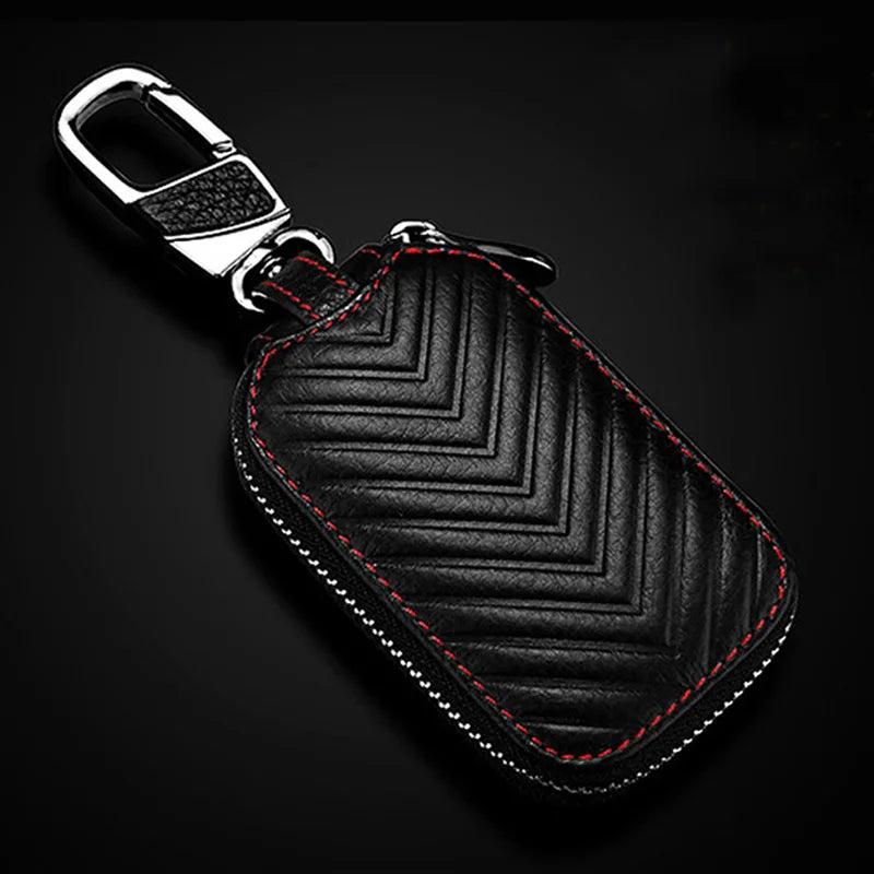 Leather Car Key Shell Case Cover Holder Bag Pouch Wallet Protector