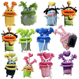 Funny MonsterWeave Key Wallet For Women Men Kids Gift Knitting Pendant