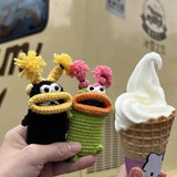 Funny MonsterWeave Key Wallet For Women Men Kids Gift Knitting Pendant