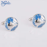 Classic Copper Men's Cufflinks Map Style Wedding Shirt Buttons