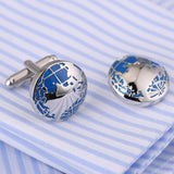 Classic Copper Men's Cufflinks Map Style Wedding Shirt Buttons