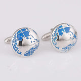 Classic Copper Men's Cufflinks Map Style Wedding Shirt Buttons