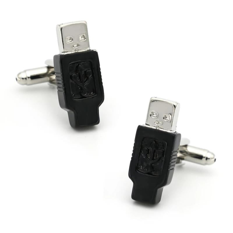 Men's USB Cuff Links Brass Material Flash Disk Cufflinks