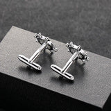 Copper & Silver Rudder Cufflinks for Men