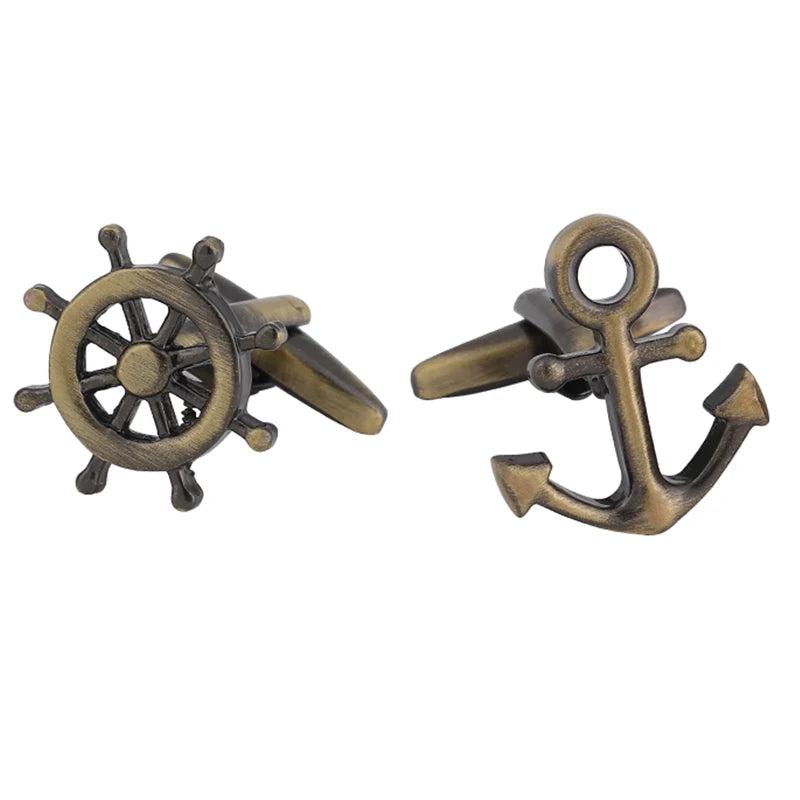Vintage Copper Anchor Cufflinks Men's Jewelry Gift