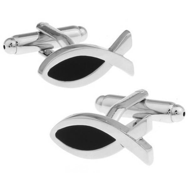 HYX Fish Cufflink Shirt Buttons for Men