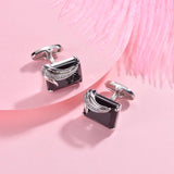 Crystal Wrap Around Cufflinks Mens High Square