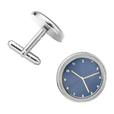 Clock Cufflink Set for Men Shirt Studs Button