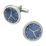 Clock Cufflink Set for Men Shirt Studs Button