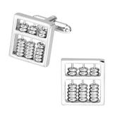 Abacus Cuff Links Silver Brass Functional Tool Suit Accessories