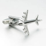 Silver Plated Plane Copper Men's Cufflink Wedding Cufflinks