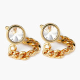 Rhinestone Chain Cufflinks Business Banquet Shirt Buttons Wedding Accessories