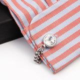 Rhinestone Chain Cufflinks Business Banquet Shirt Buttons Wedding Accessories