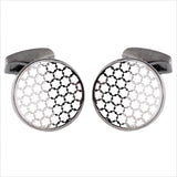 Men's Metal Clips for Clothes Red Navy Strip Cuff Links