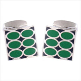 Men's Metal Clips for Clothes Red Navy Strip Cuff Links