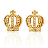 Crystal Crown Cufflinks for Men